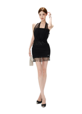 CYNR Halter Sequin Mini Dress – view 10