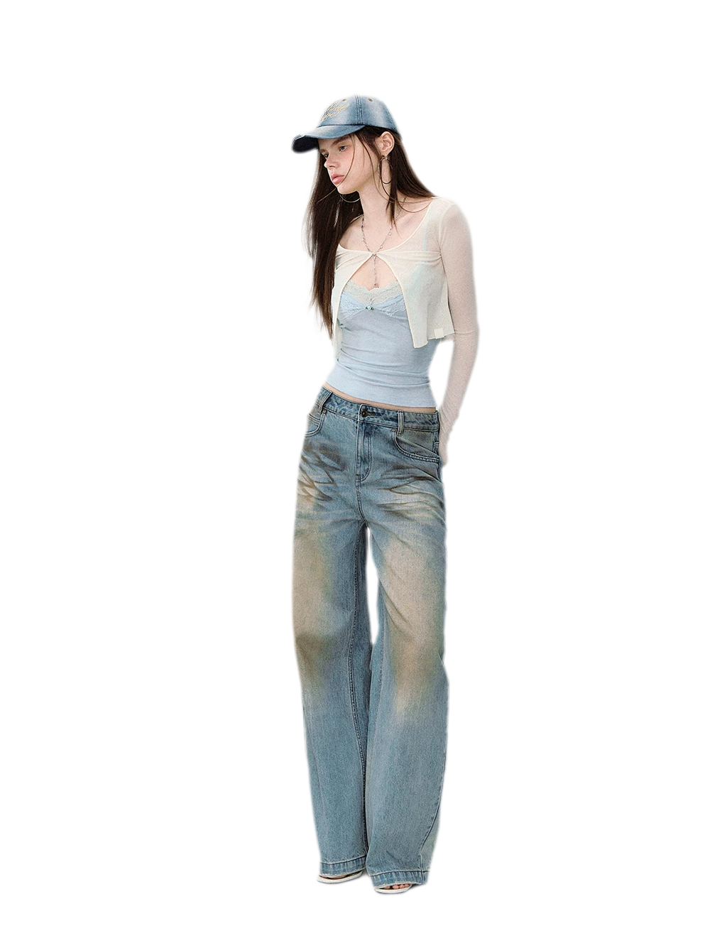 Sheer Cropped Sun Cardigan