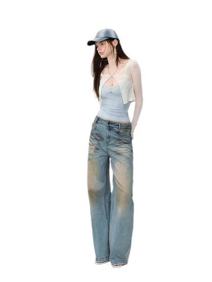Sheer Cropped Sun Cardigan