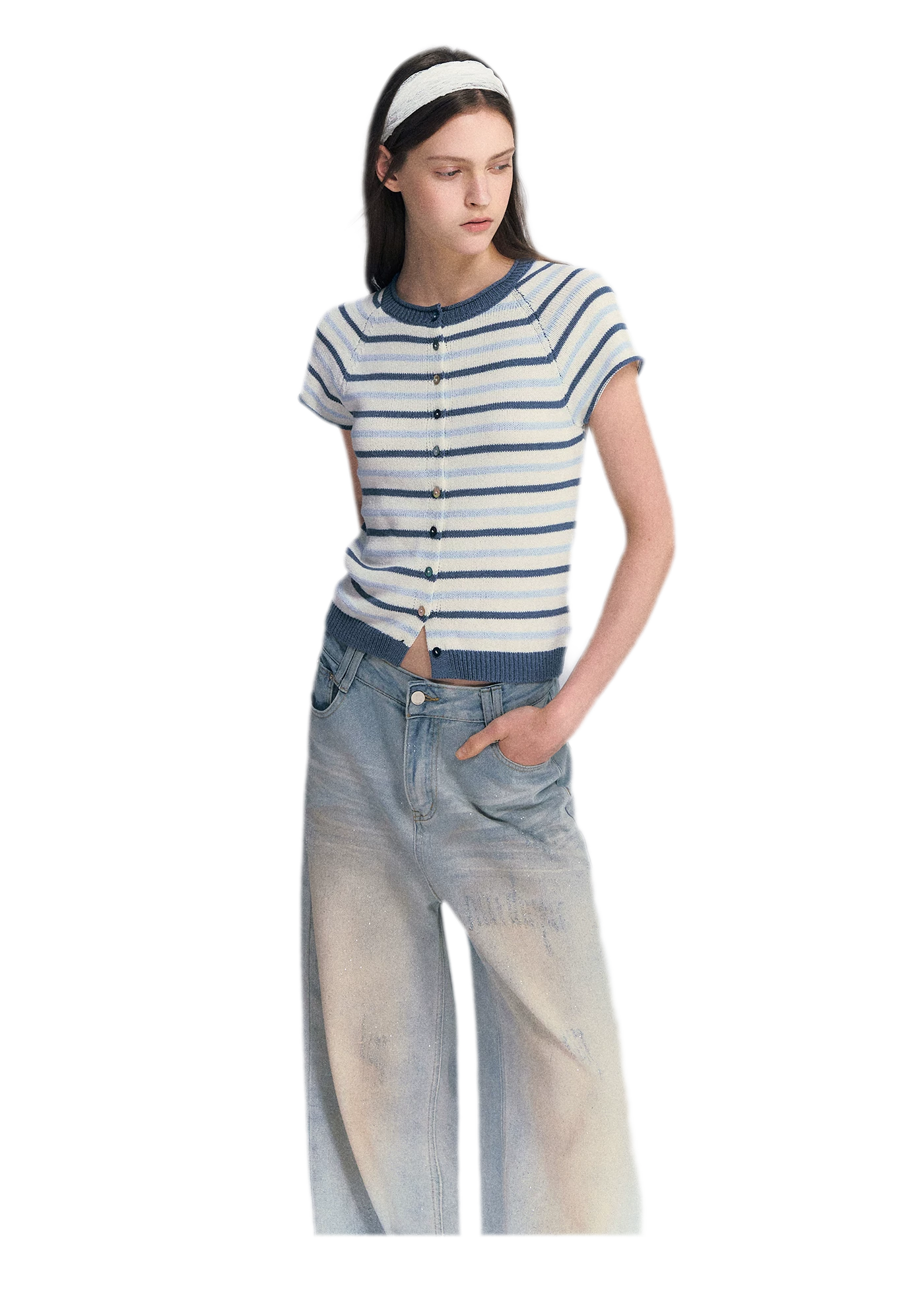 Striped Knit Cardigan