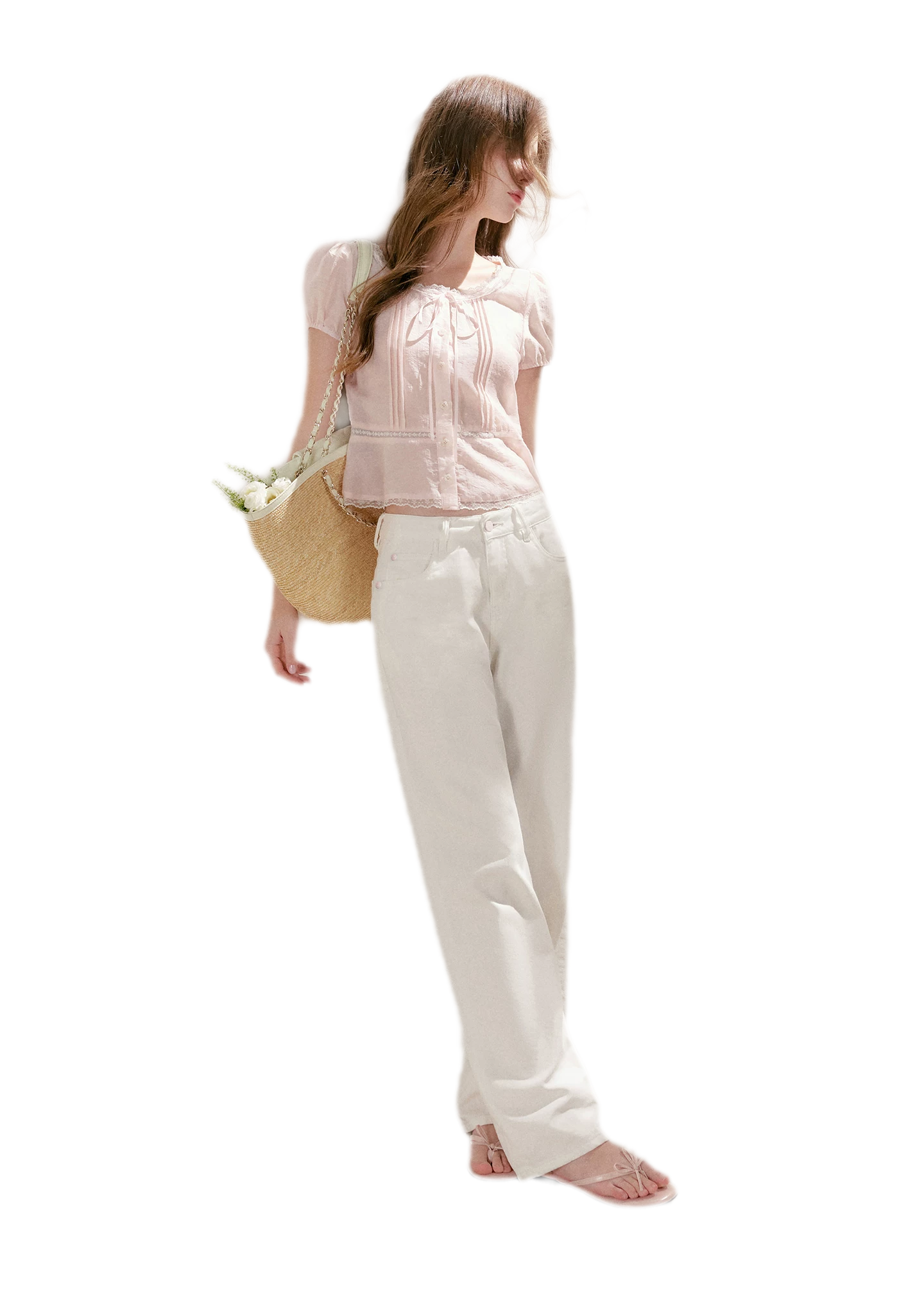 Lyocell Cotton Straight Jeans