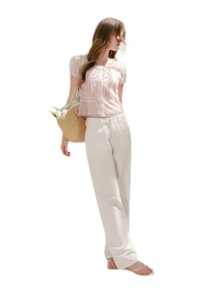 Lyocell Cotton Straight Jeans