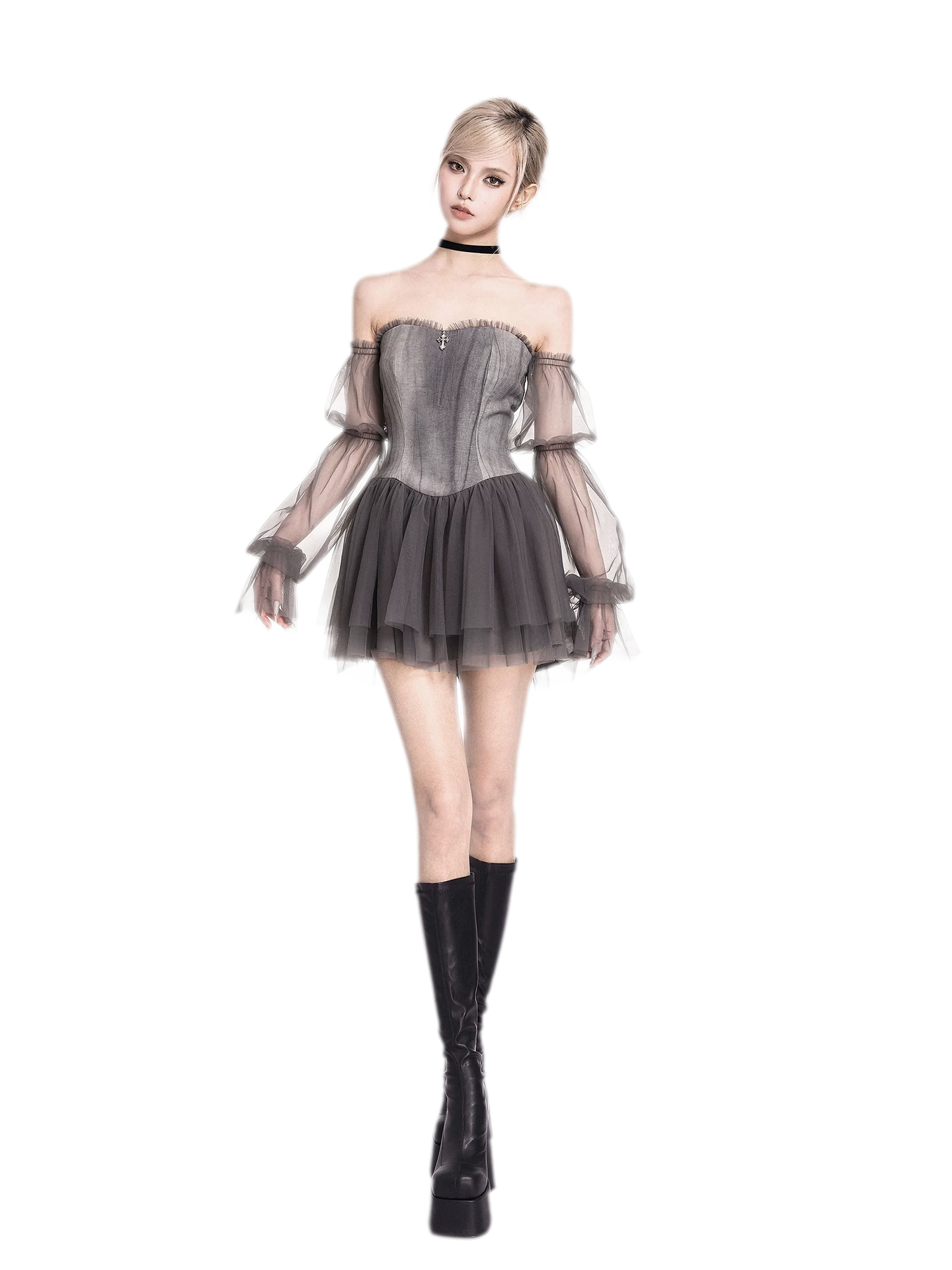 Tie-Dye Corset Tutu Dress