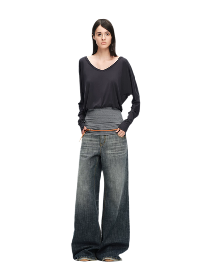 Lyocell Asymmetric Off-Shoulder Top