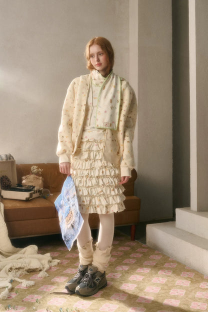 Printed Layered Cake Skirt