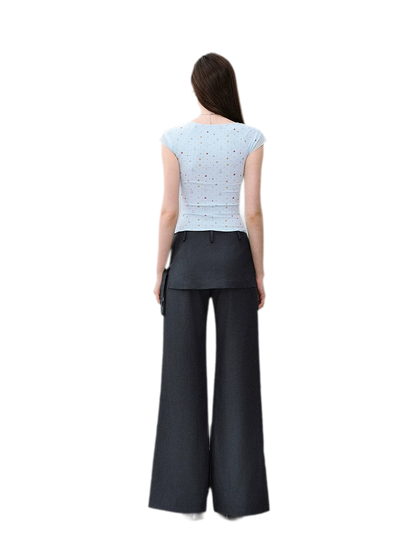 Riveted Wide-Leg Pants