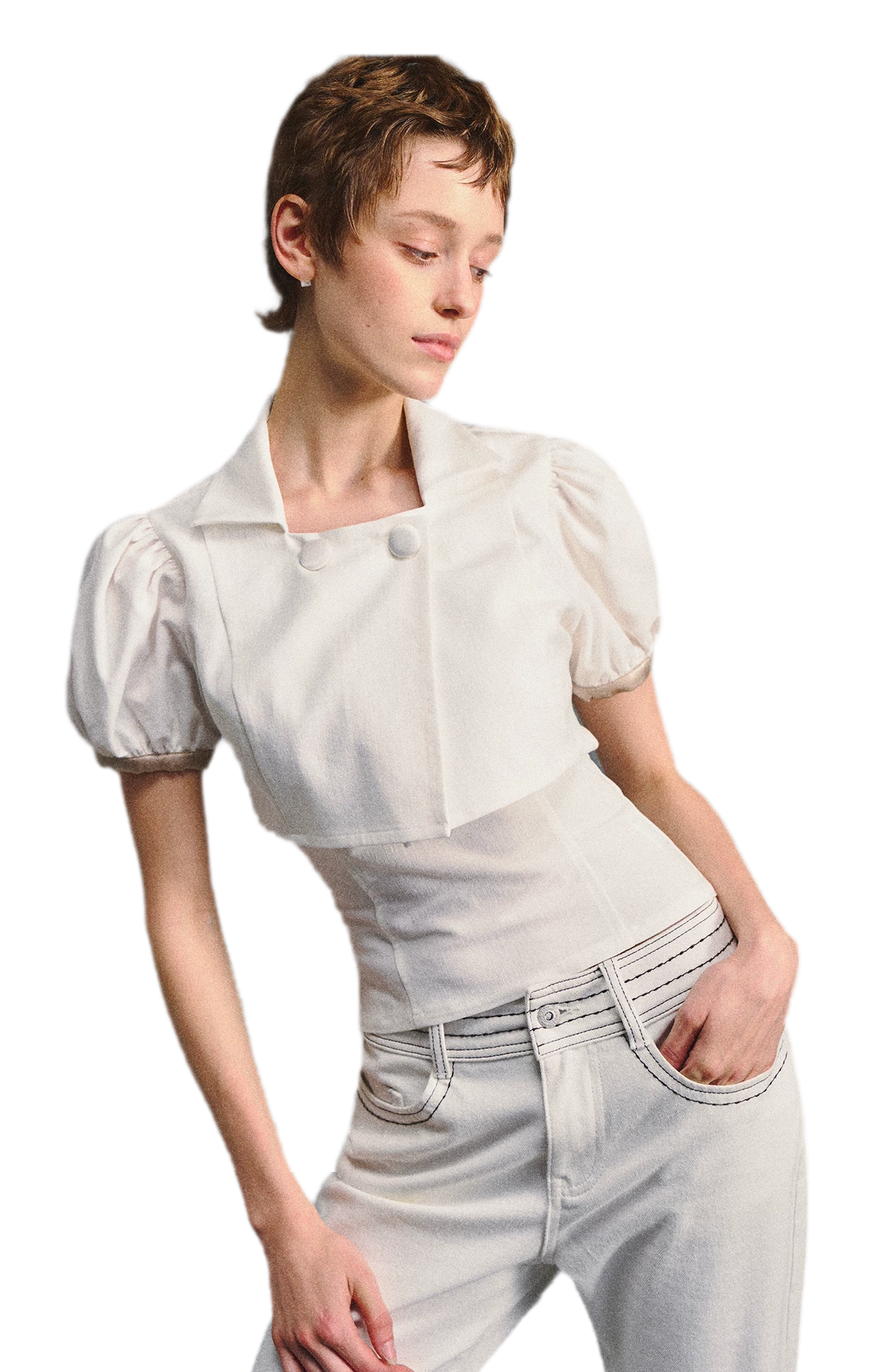 Collared Two-Piece Top