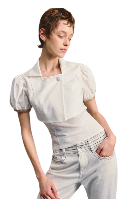 Collared Two-Piece Top