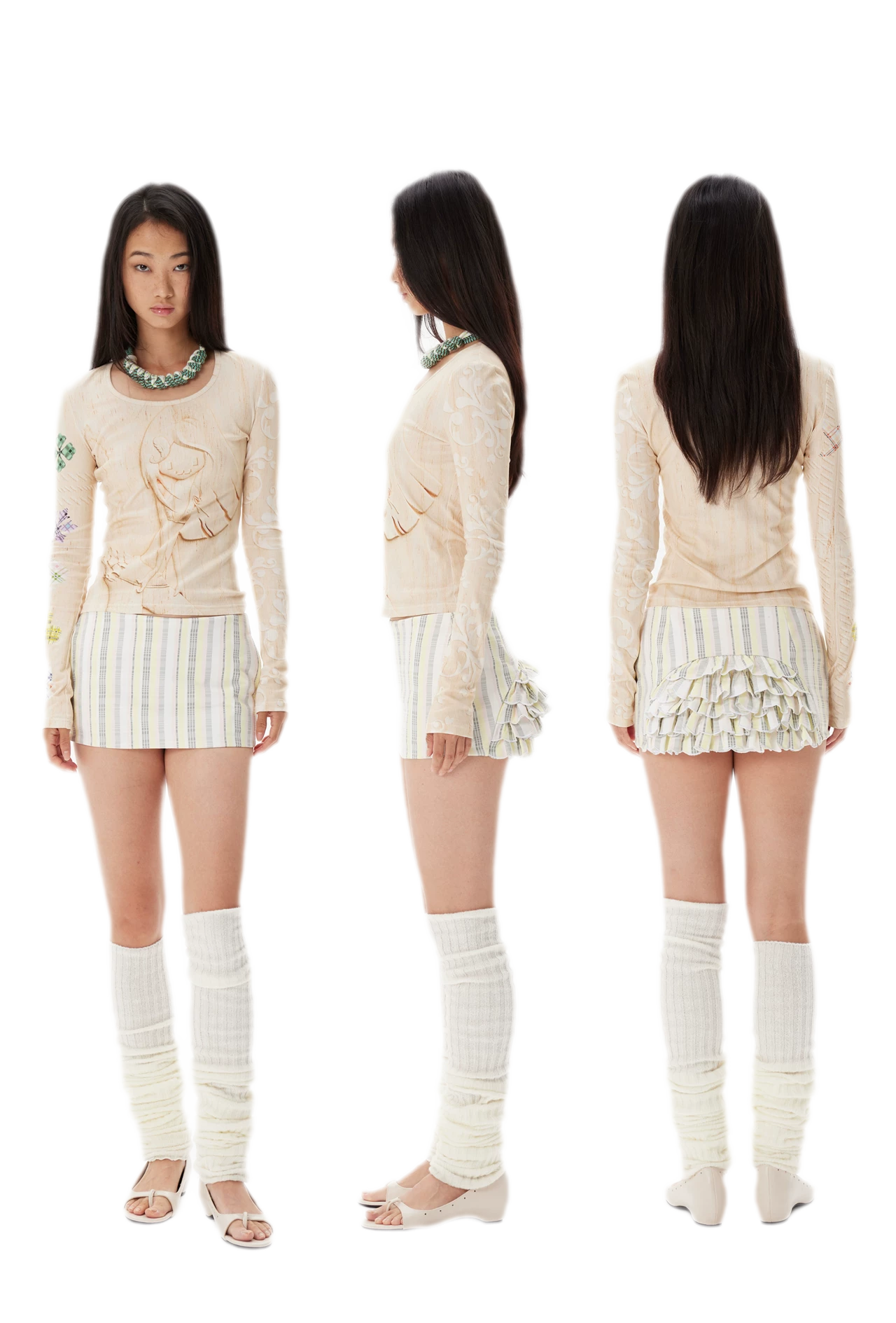 Ruffled Low-Rise Mini Skort
