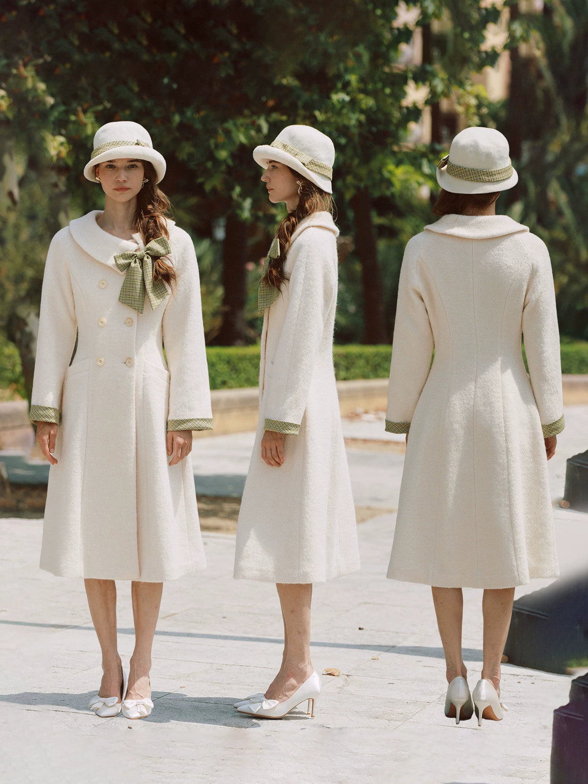 Twill Wool A-Line Coat