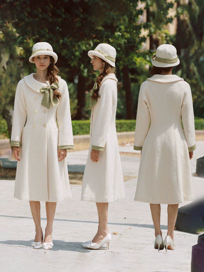 Twill Wool A-Line Coat