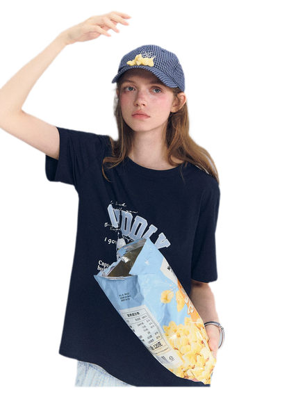 Cat Print Relaxed T-Shirt