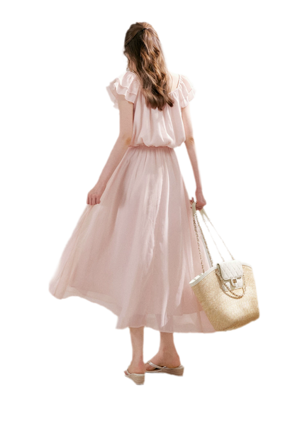 Flower Appliqué Dress