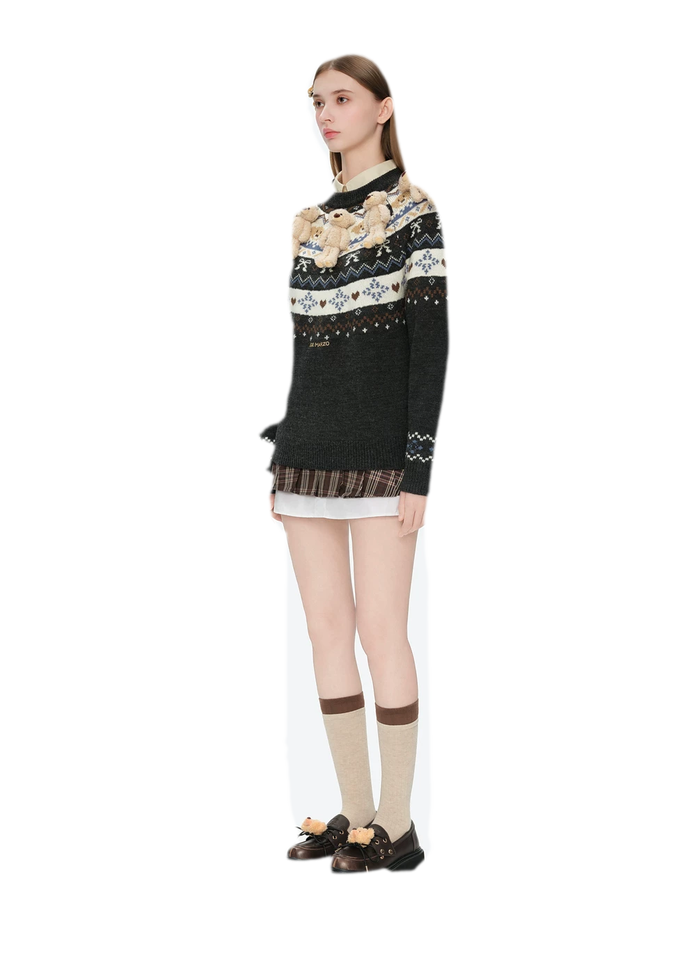 Fair Isle Bear Jacquard Sweater