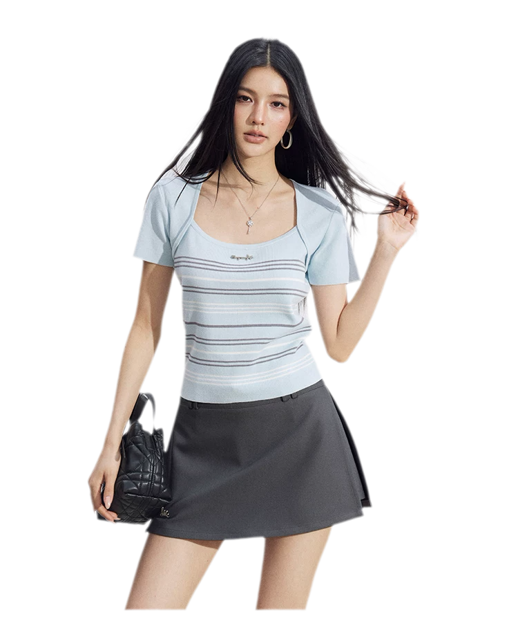 Tailored A-Line Mini Skort
