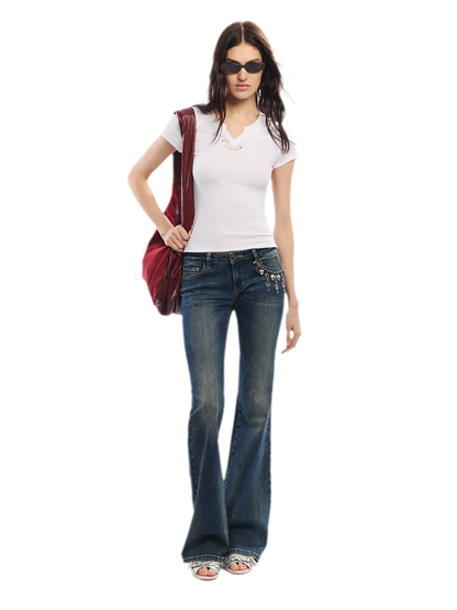Summer V-neck Slim Fit T-shirt