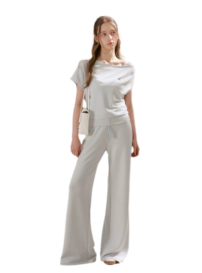 Airy Layered Lace Drawstring Pants