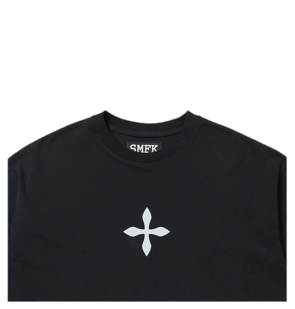 Cross Statue Oversized Long Sleeve Top