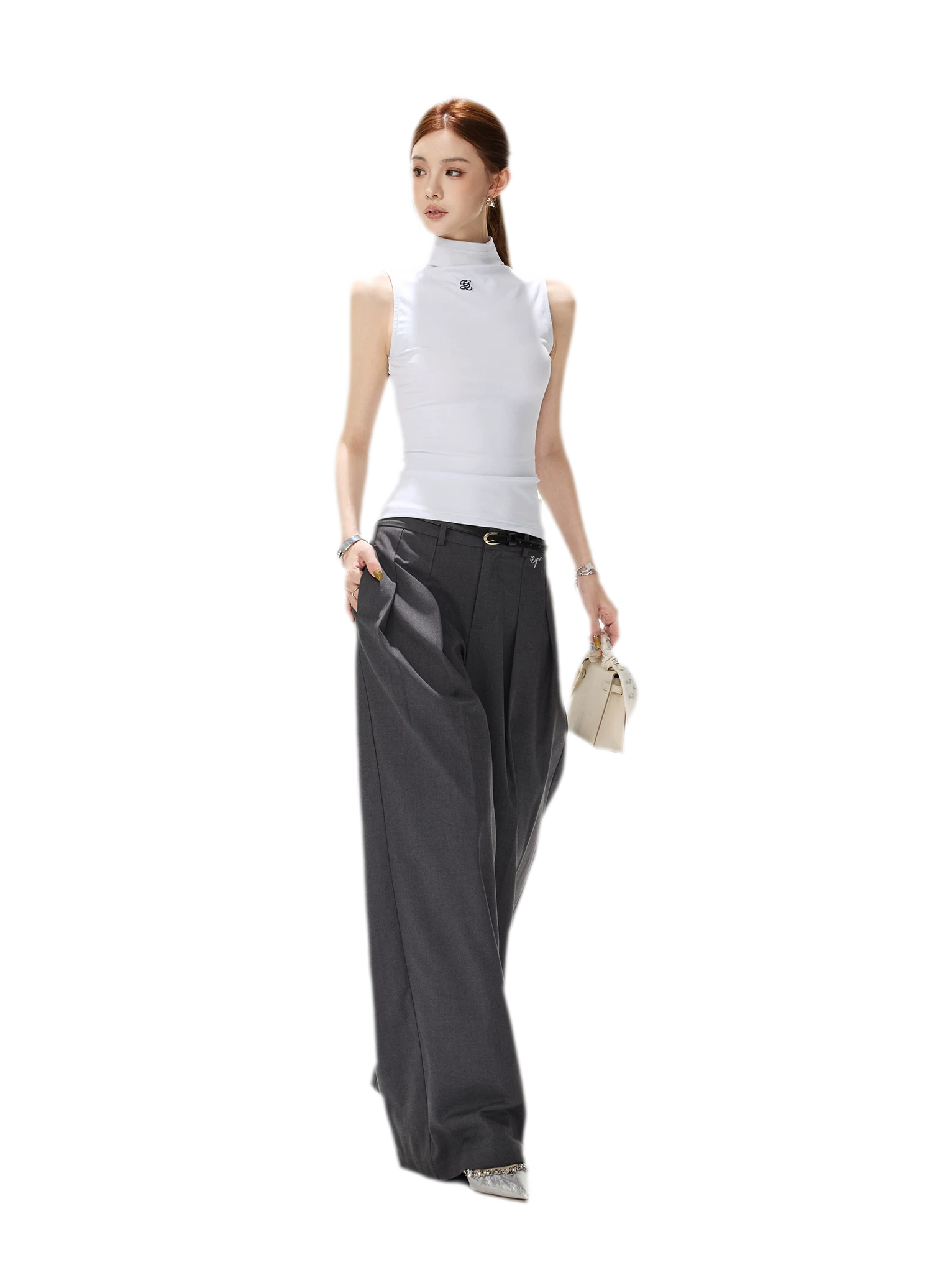 Tailored Wide-Leg Pants