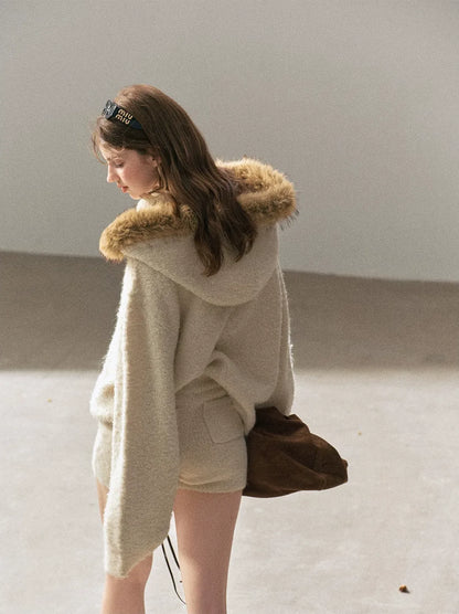 Loop Knit Hooded Set