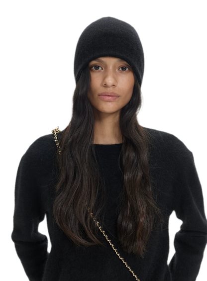 Cashmere Ribbed Dome Beanie