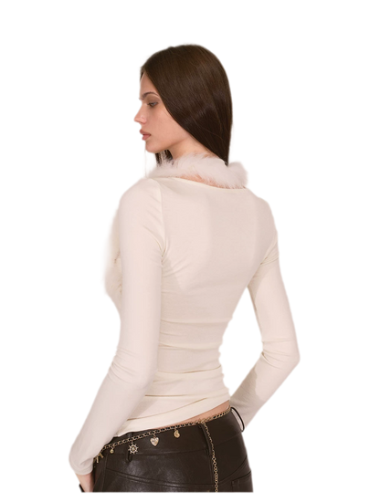 Fox Fur Layered Halter Top