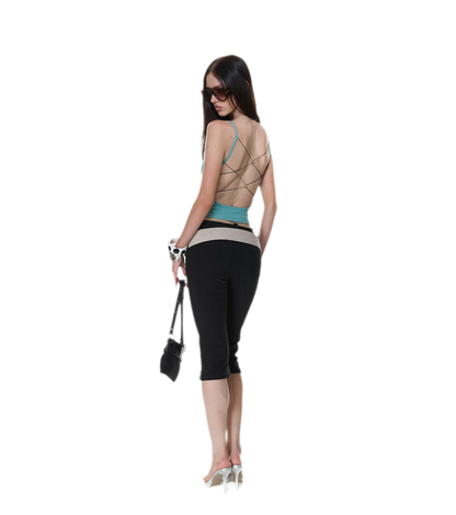 Cross Back Ribbed Cami