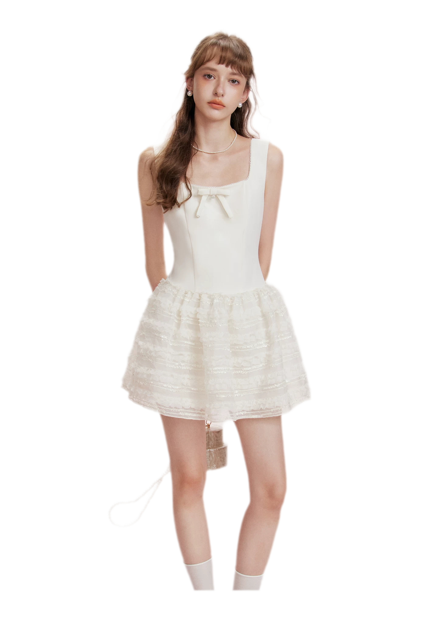 Matte Bow A-Line Dress