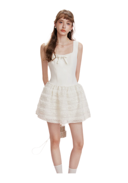 Matte Bow A-Line Dress