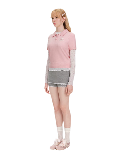 Polo Knit Short Sleeve Tee
