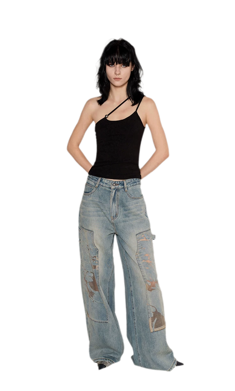 Strap Asymmetric Knit Cami