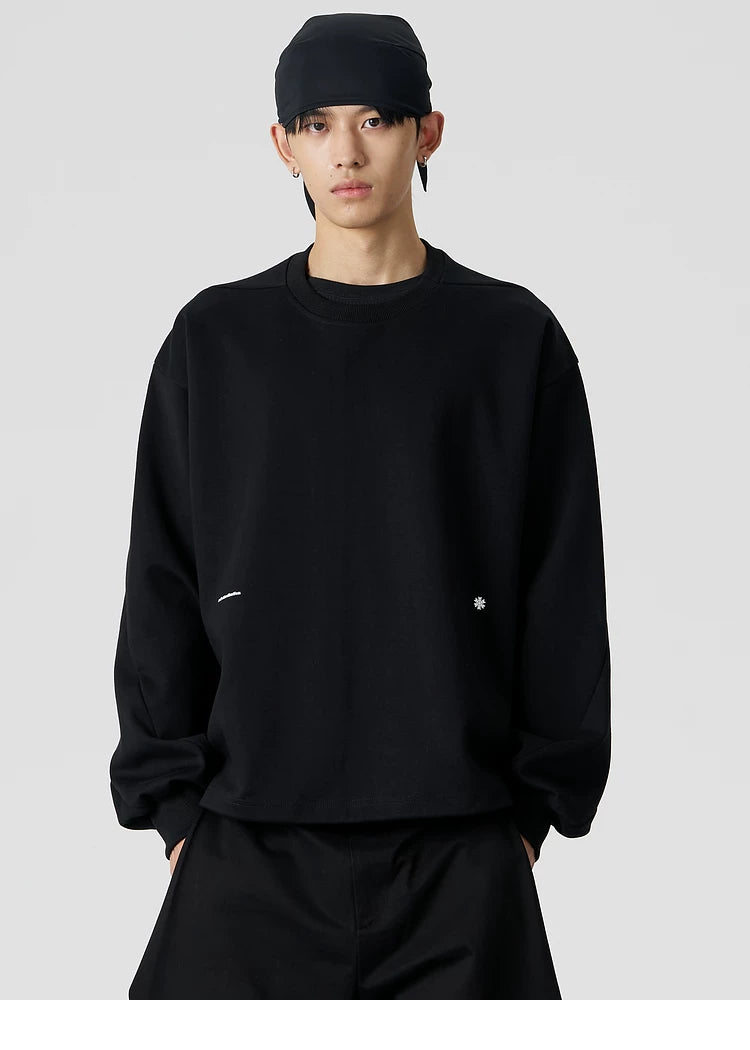 Twisted Sleeve Drawstring Sweatshirt