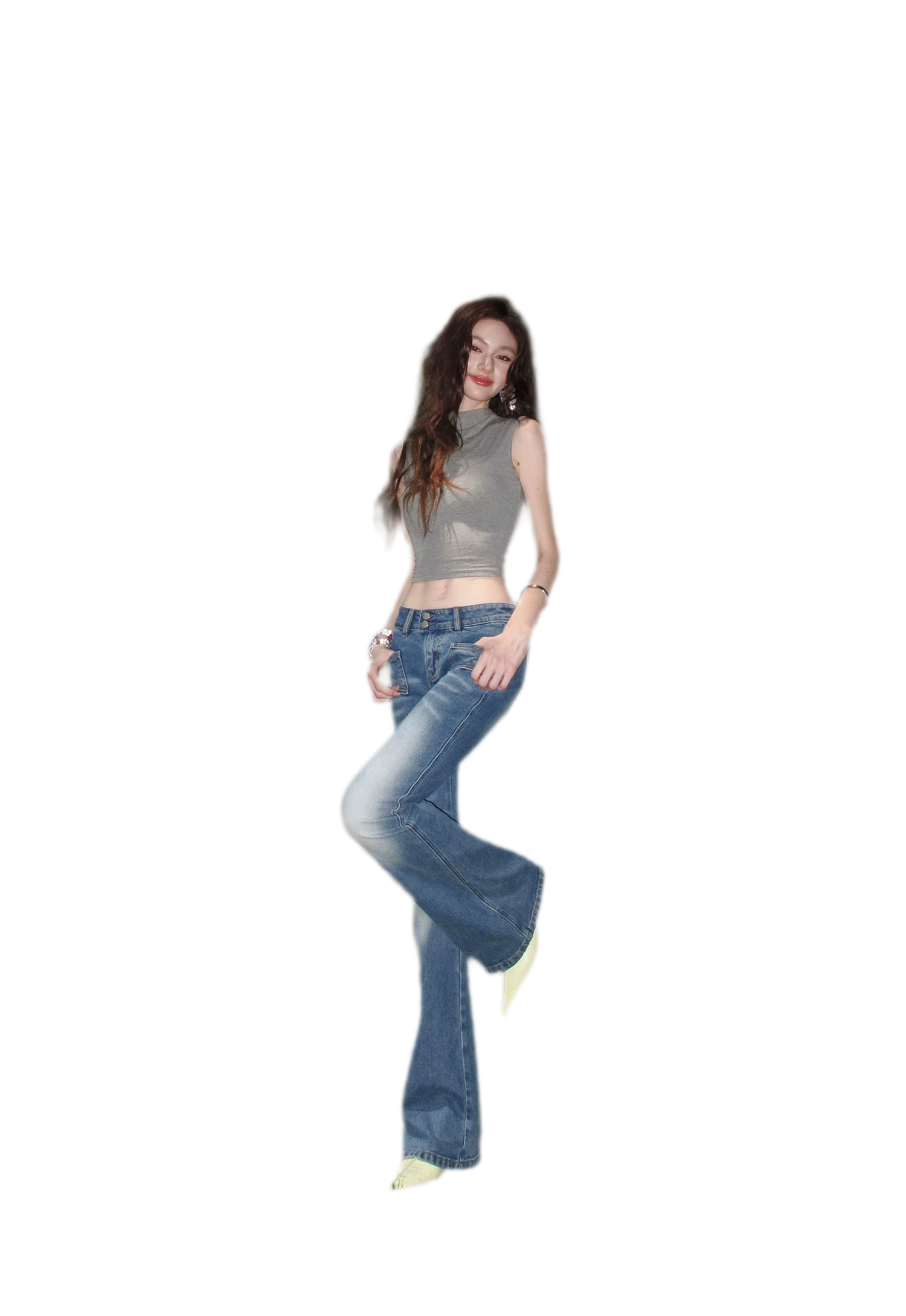 Low Rise Flare Jeans