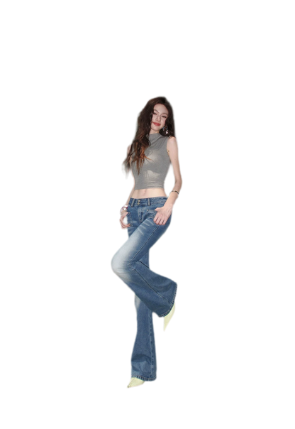 Low Rise Flare Jeans