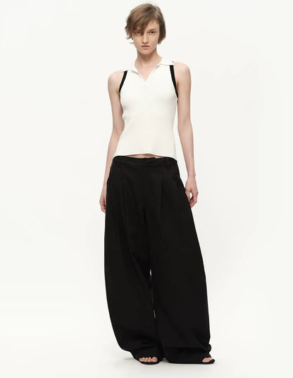 Contrast Rib Polo Tank