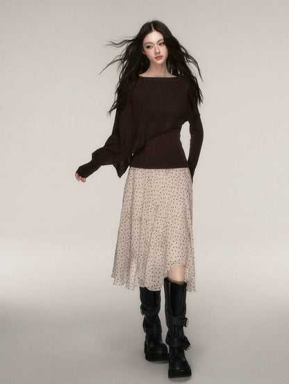 Stretch Shawl Cape Sweater