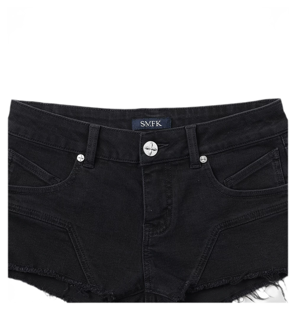 Wild Phantom Ultra Low-Rise Denim Shorts