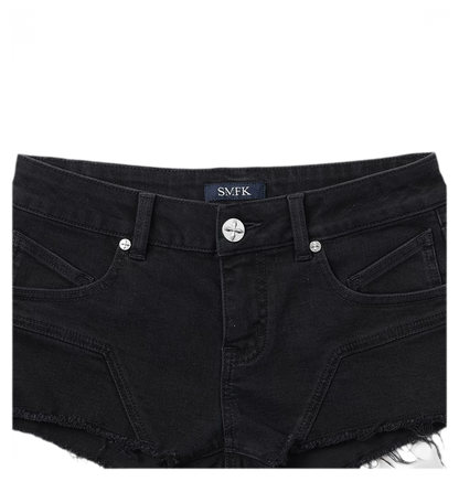 Wild Phantom Ultra Low-Rise Denim Shorts