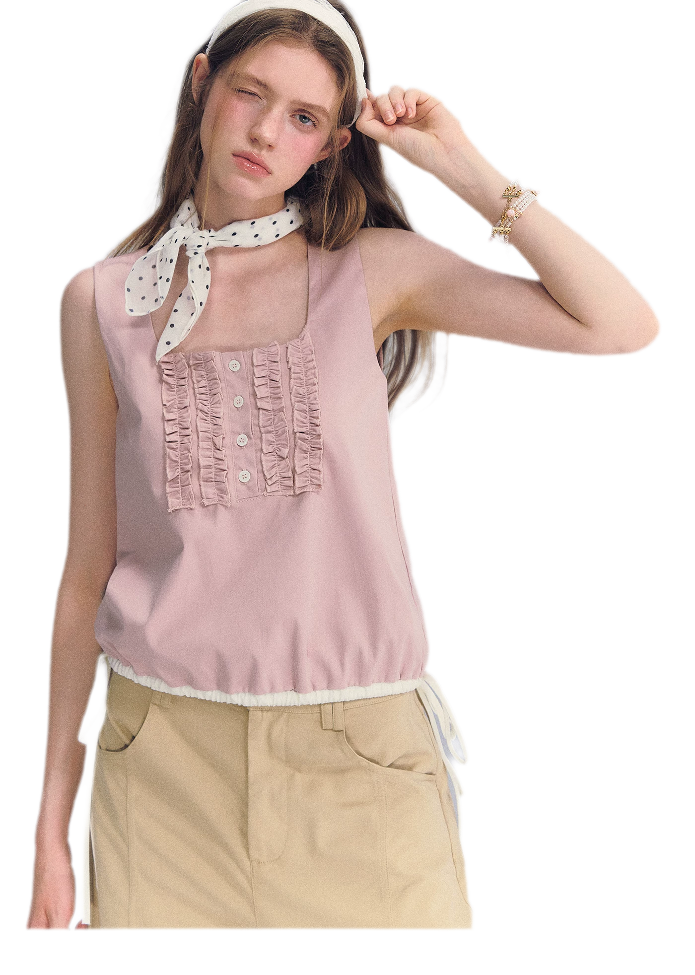 Ruffled Hem Tank
