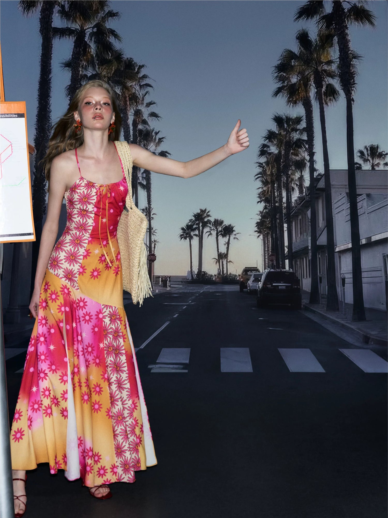 Printed Slit Maxi Dress
