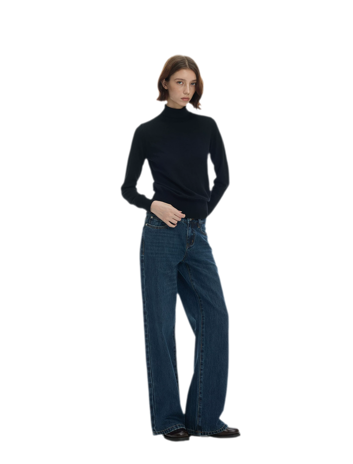 Ribbed Slim-Fit Turtleneck Knit