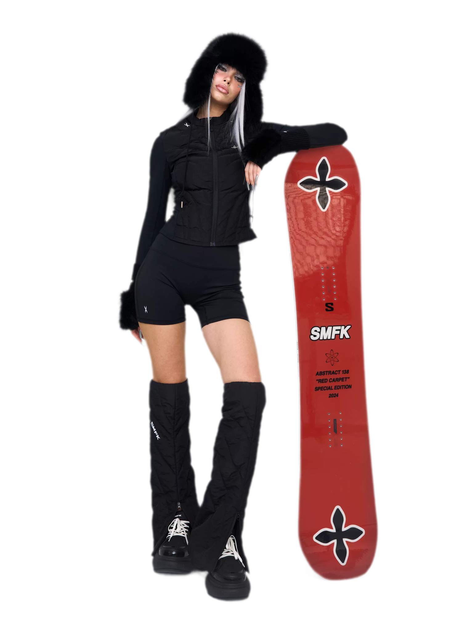 SMFK Abstract Grid Graphic Snowboard – DHL Express Shipping, Duties &amp; Taxes Included