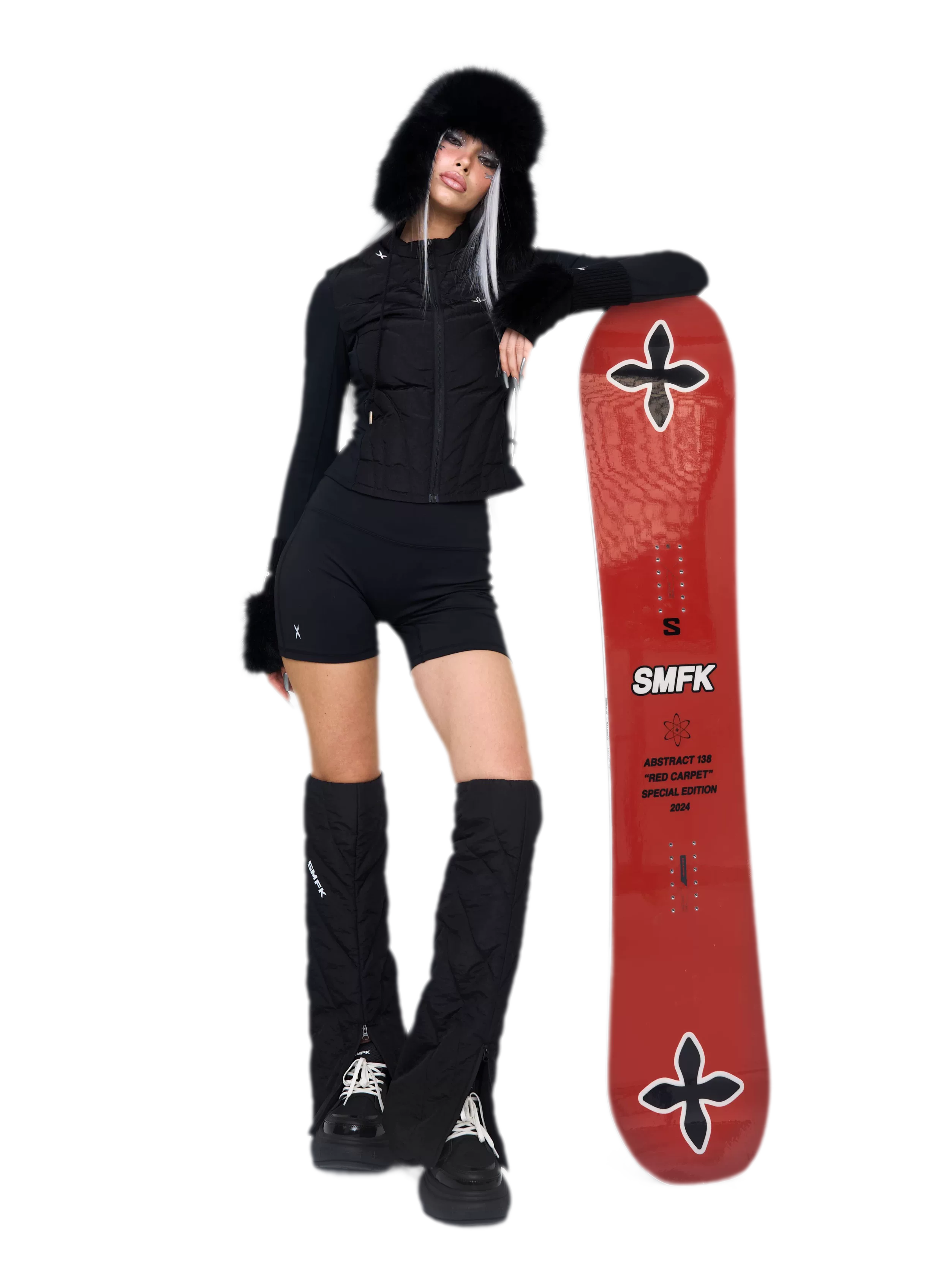 SMFK Abstract Grid Graphic Snowboard – DHL Express Shipping, Duties &amp; Taxes Included