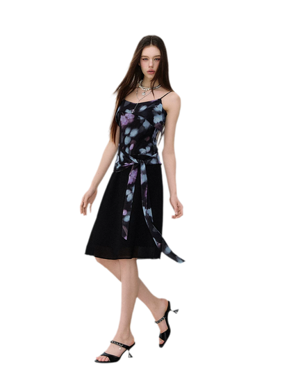 Irregular Tie-Dye Print Dress