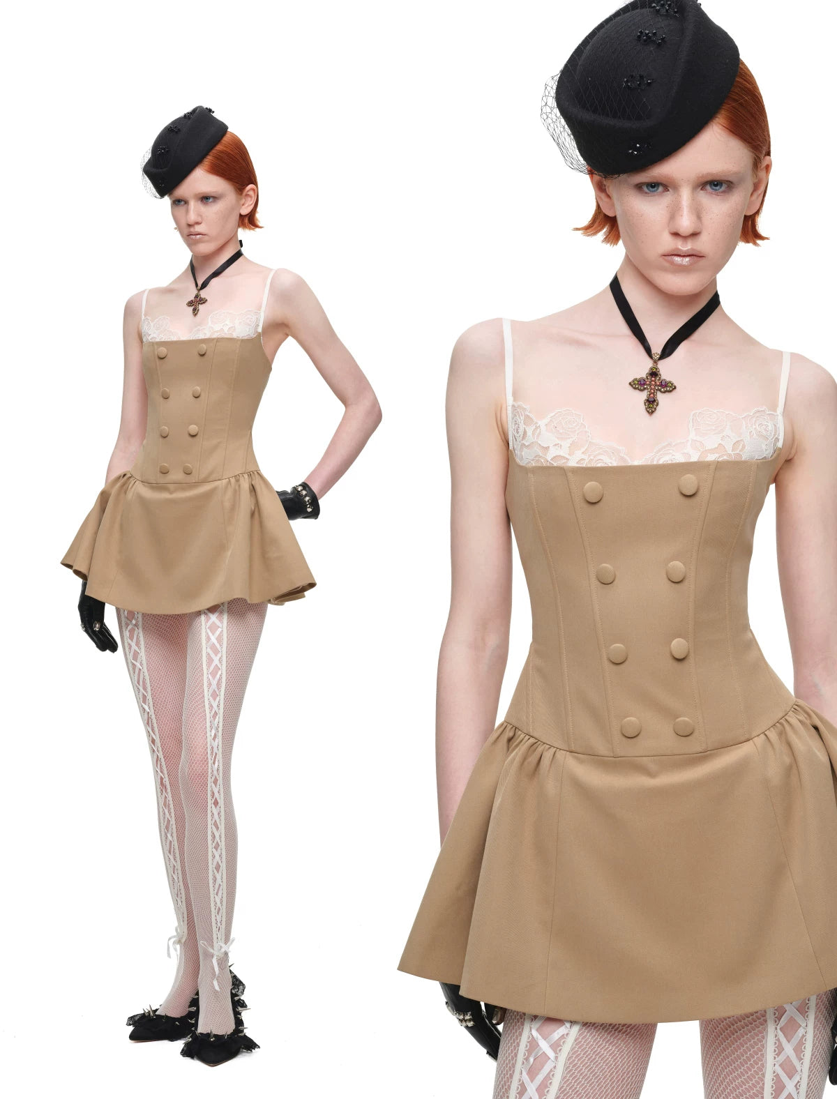 Lace Boned Cami Dress