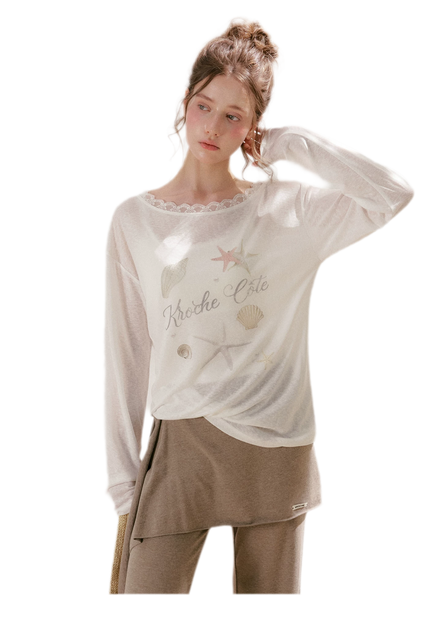 Lace Starfish Print Tee