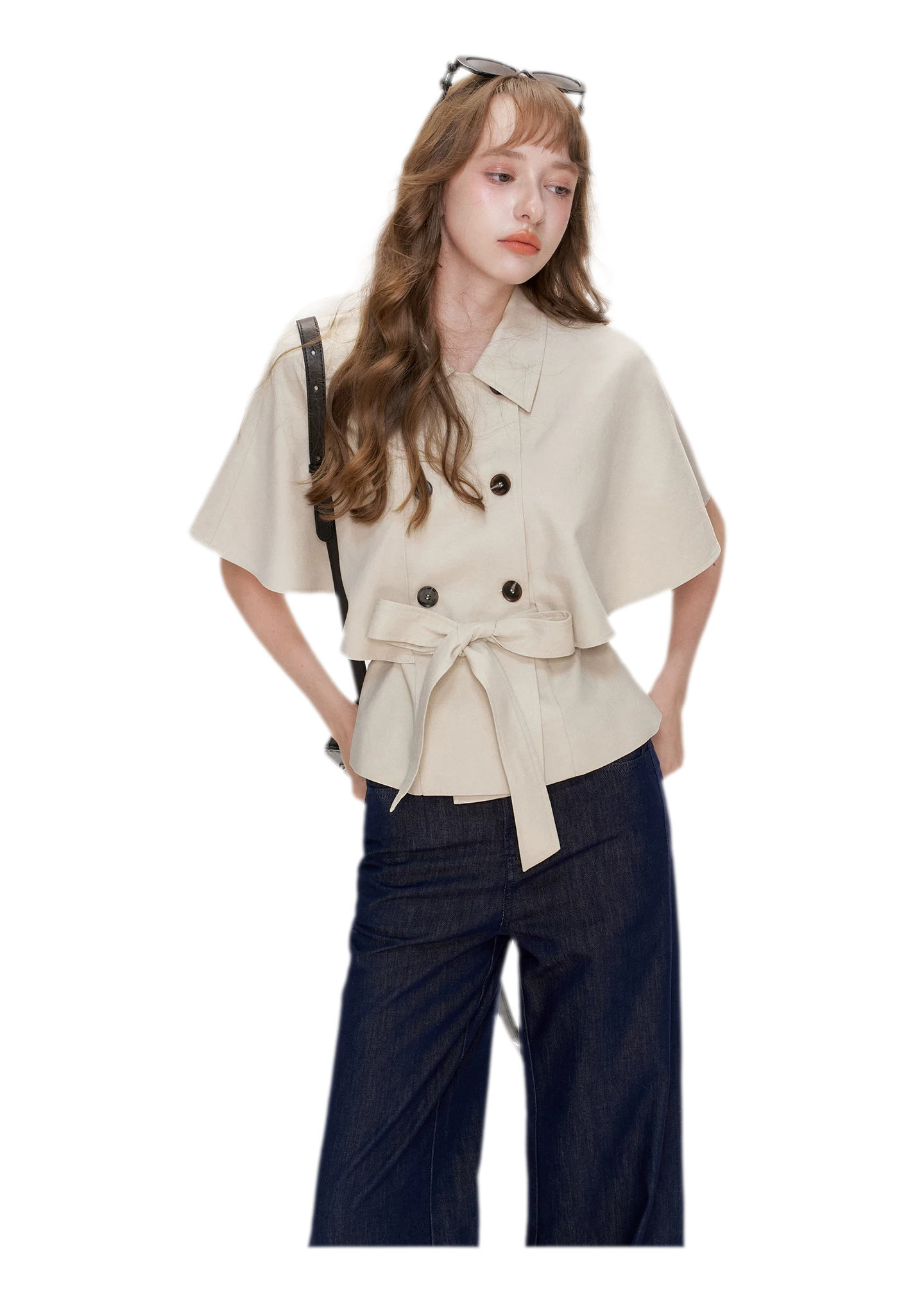 Lyocell Cotton Cape Jacket