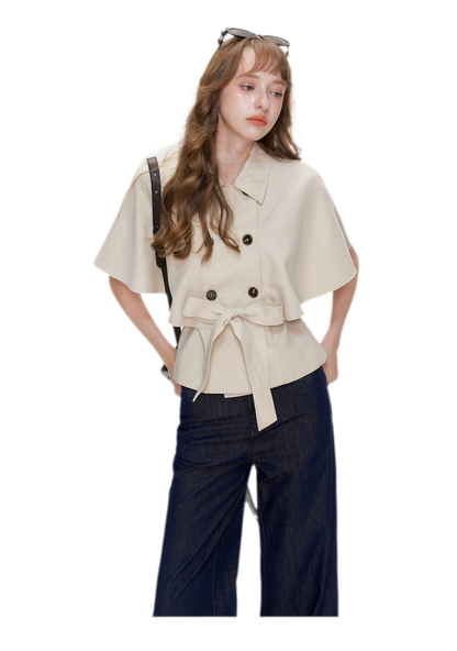 Lyocell Cotton Cape Jacket