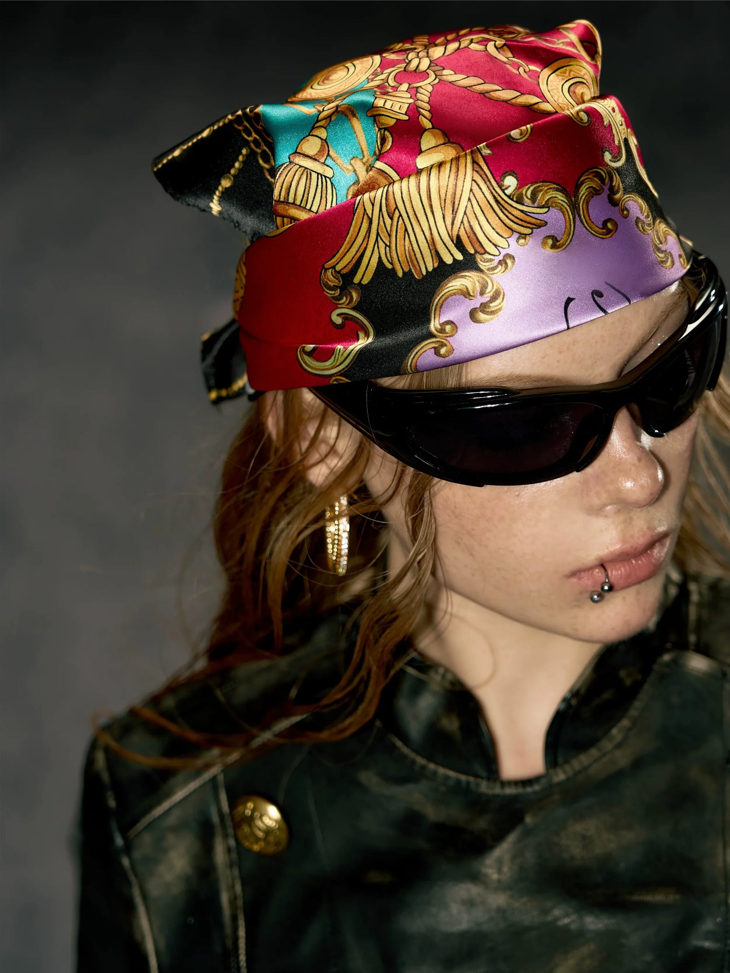 Baroque Chain Silk Scarf
