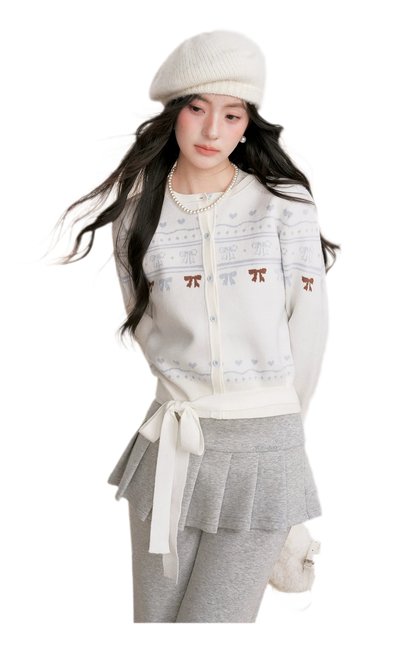 Fair Isle Tie Cardigan